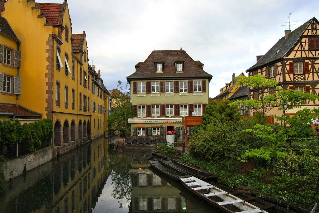 La Petite Venise à Colmar, maisons à colombages au bord de la Lauch